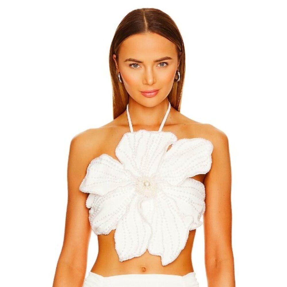PATBO HAND-BEADED FLOWER TOP